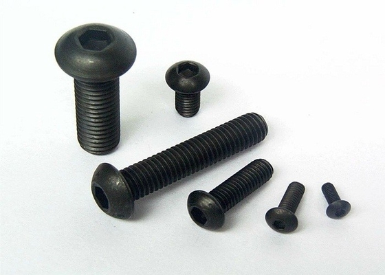 satın al ISO 7380 Karbon Çelik Siyah Oksit Altıgen Soket Düz Yuvarlak Baş Vuruşu Yüksek Güçlü online manufacture