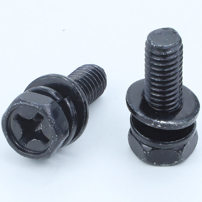 satın al Karbon Çelik Siyah Çinko Kaplama Hex Baş Bolt, Çökme Çapraz Soket Yay Yıkamacı ve Düz Yıkamacı Montajları online manufacture