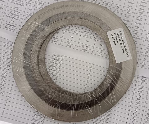 satın al Paslanmaz Çelik 316 ASME B16.5 Flange 3.2mm/4.5mm için Dış Yüzük ve İç Yüzük Spiral Yaralı Dolu Dolu online manufacture