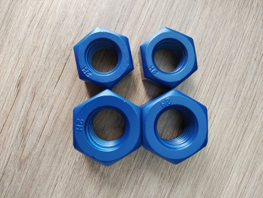 satın al Heavy Hexagon Nuts Made of A194 2H with Blue PTFE Coating Çevrimiçi üretim