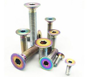 satın al Düz Hex Torx Kafalı Çoklu Renkli GR2 Titanyum Havşa Cıvataları online manufacture