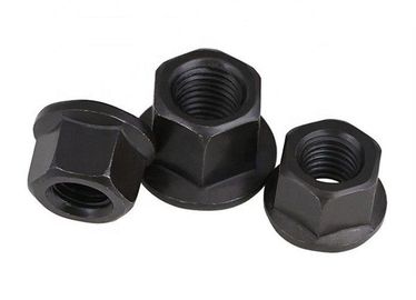 satın al Siyah Kaplama M6 - M48 Altıgen Flanşlı Somunlar, Altıgen Yaka Somunu DIN 6331 Standardı online manufacture