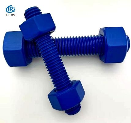 satın al Politetrafloroetilen Kaplı Çelik Saplama Cıvataları PTFE Somunlu Çift Uçlu Dişli Cıvata online manufacture