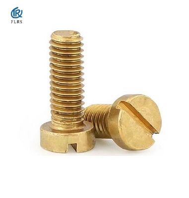 satın al Pirinç Oluklu Kapak Başlı Mekanik Vida / Yuvarlak Başlı Oluklu Makine Vidası online manufacture