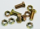 Carbon Steel Fastener , Colorful Zinc Plated / Galvanized Hex Bolts