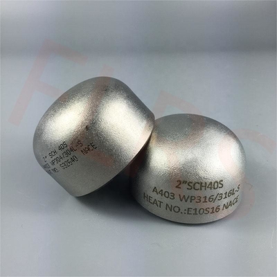 Çelik Tanklar İçin Çift Sertifikalı ASTM A403 WP316/316L Alın Kaynaklı Çelik Uç Kapağı