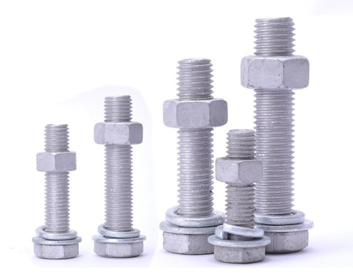 Hot Dip Galvanize Hex Head Bolts, Plain Washers, Spring Washers ve Hex Nut ile Fotovoltaic, Rüzgar, Elektrik için Kullanılır