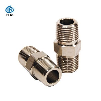 MOC SS304 Gaz Yağı NPT BSPT Dişli Hex Boru Nipeli
