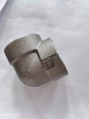 Sınıf 3000LB Çelik Boru Bağlantı Parçası SW Eşit 90 Derece Dirsek ASME B16.11